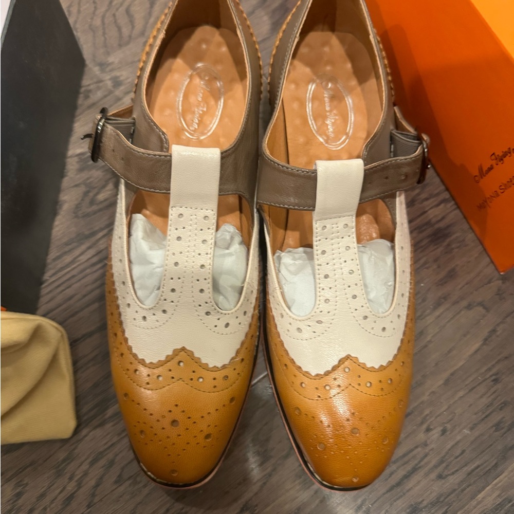 Mona Flying- Handmade Multi Color Wing Tip Shoes - Picture 9 of 12